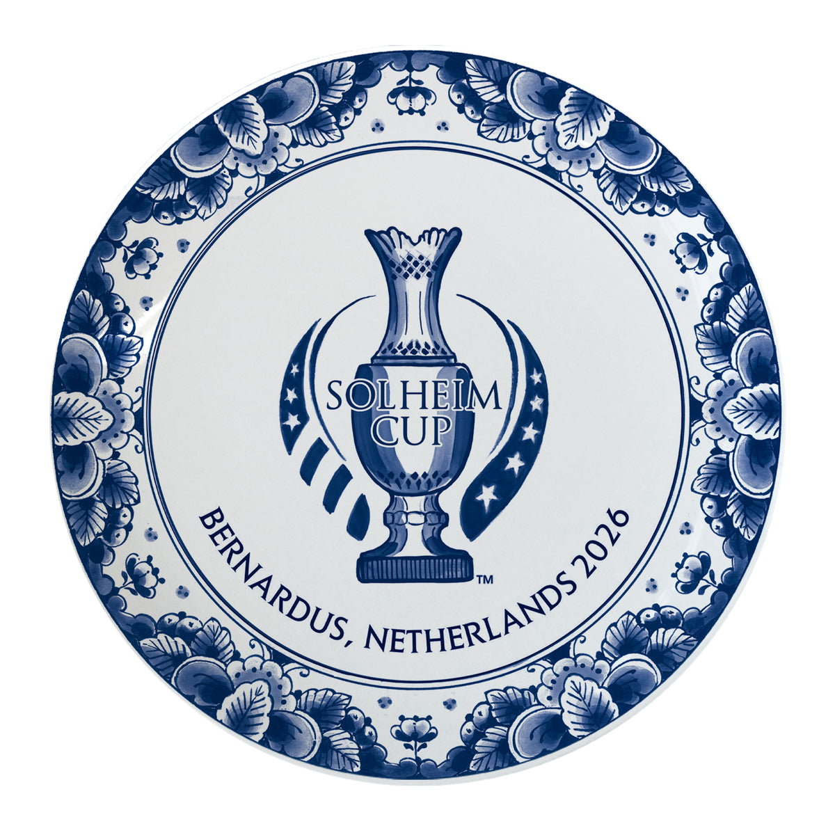 Round Plate (20cm) - Royal Delft Solheim Cup